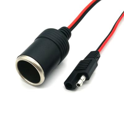 China No Car Cigarette Lighter Wire 12V Car Cigarette Lighter Socket Adapter To SAE Cable for sale