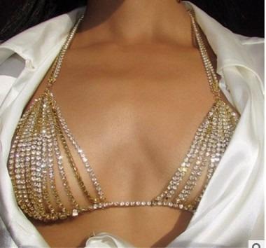 China BOHEMIA Fashion Bra Chain Body Jewelry Women Body Chains Sexy Bikini Jewelry Accessories for sale