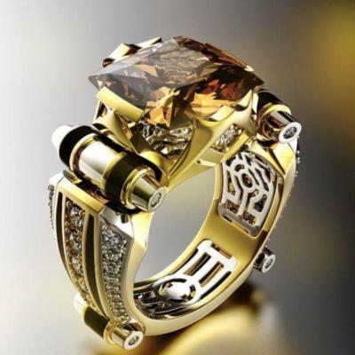 China 2021 Fashion Jewelry Factory Wholesale CZ Price Rings 3a Platinum Plated Trend Zircon Rings For Man for sale