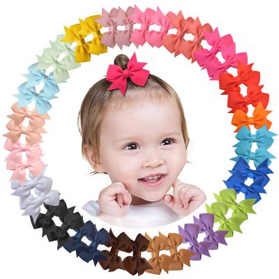 China Wholesale Fashionable Elastic Hair Band Kids Ribbon Bow Hair Clips DIY Handmade Ribbon Bow Hair Pins Hair Accessories For Baby Kids Girls for sale