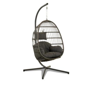 China Strong Outdoor Wicker Rattan Swing Seat Patio Simple Modern Hanging Egg Chair Garden Swing Chair for sale