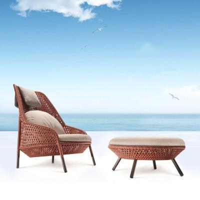 China Outdoor Outdoor UV-Resistant Aluminum Tube Rattan Chair Garden Weather Furniture Wicker Furniture Sets for sale