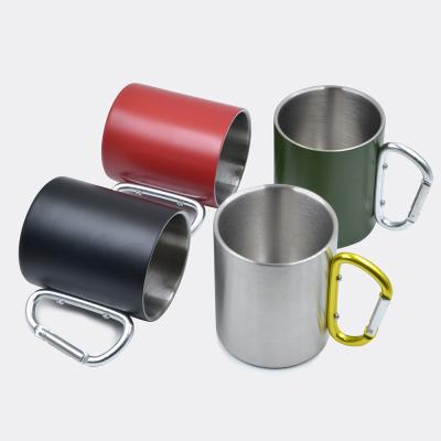 China Modern Hot Selling Outdoor Sports Stainless Steel Carabiner Water Mug Cup for sale