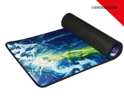 China Anti-skid large size natural rubber mouse pad with lockedge wholesale custom gaming mat keyboard pad for sale