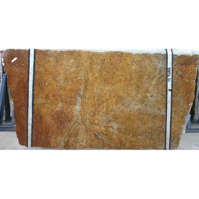 China Modern Customized Natural Gold Granite Brazil Copper Canyon Stone Slab for sale