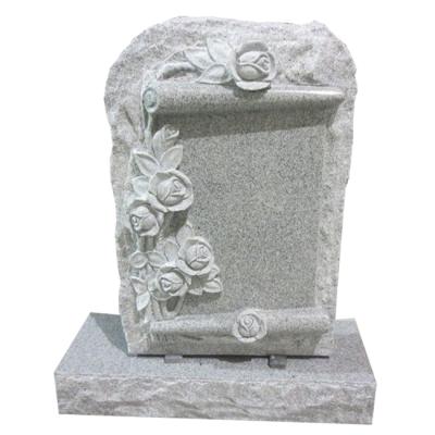 China G603 European Style Null Gray Granite Monuments Upright Headstones for sale