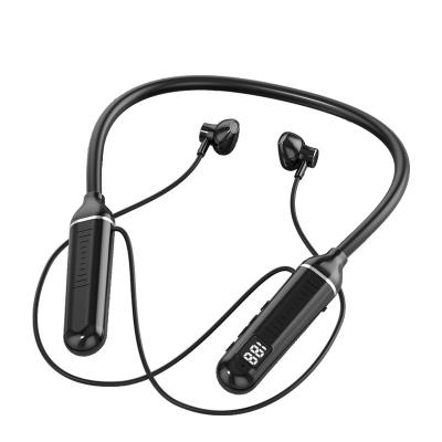 China new waterproof and sweatproof G15 In-ear neckband stereo wireless headphones with MIC neckband tws earphone digital display for sale