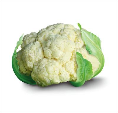 China A large, plump, fresh, yellow, cauliflower from the plant for sale