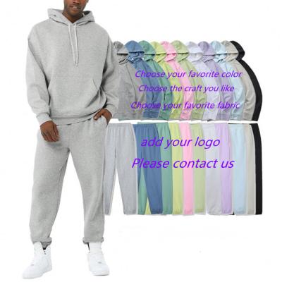 China Anti-wrinkle OEM 100% cotton men's hoodies set, custom men's apparel, plus size men's hoodies and custom pullovers hoodies men's sweatshirts fleece for sale