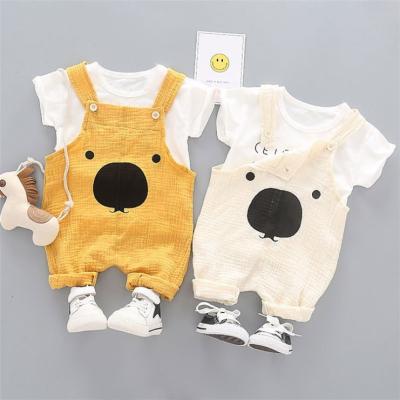 China Fashion\Comfortable\Durable Kids Clothing Sets Summer Boys Clothes Suit Fashion T-Shirt Round Neck Two-Piece Outfits Shorts Cartoon Little Boy Clothes for sale