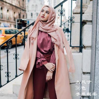 China Decoration Solid Color High Quality Women Cotton Hijab Scarf Muslim Arabic Malaysian Shawl for sale