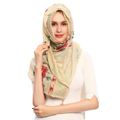 China 2020 New Decoration Flower Fashion Women Girls Under Scarf Arab Muslim Hijab for sale