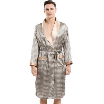 China 2021 Sexy QUICK DRY Men's Stain Long Robe Sets Family Pajamas For Men's Bathrobe for sale