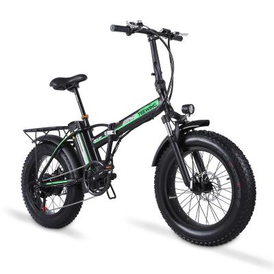 China 48V500W20 Inch Fat Tire Electric Bike 48V Foldable Mountain Bike for sale