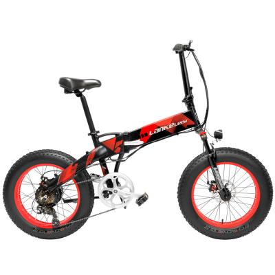 China 500W LANKELEISI 20x4.0 Folding Electric Bike E-Bike LANKELEISI X2000 Plus 165-190cm EU Inch Fat Running Tire for sale