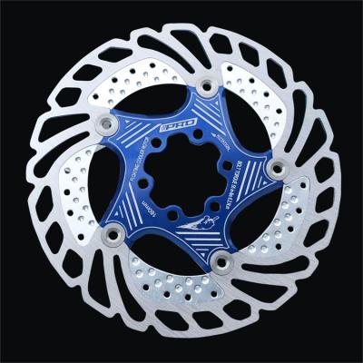 China CNC Disc Aluminum Core + Stainless + Aluminum Cooling Float Disc 140mm 160mm 180mm Fender Mountain Bike 203mm Six Nail Disc Brake Pads for sale