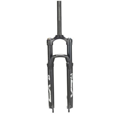 China Mountain Bikes Front Fork 26/27.5/29 Inch Cone Air Wire Controlled Attenuation Fork Straight Tube Bike Mountain Bike Black for sale