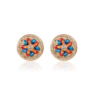 China Factory High Quality SISSLIA Wholesale Custom Rhinestone Circle Earrings 2022 Directly For Women for sale