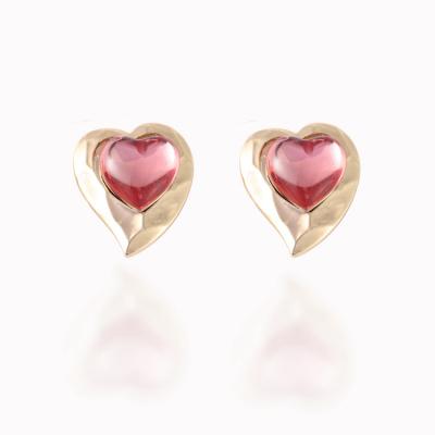 China 2022 High Quality SISSLIA Natural Gold Plated Christmas Gift Promotion Heart Jewelry Earrings Women for sale