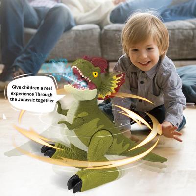 China Music Dancing Kids Education Gift 2.4G Intelligent Remote Control Walking Dancing Tail Wags RC Dinosaur Toy With Light&Music for sale