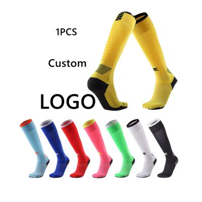 China Custom Equestrian Riding Knee High Socks 100% Cotton LOGO Socks Long Tube Socks for sale