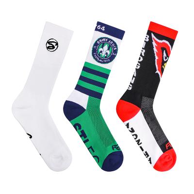 China 2021 New QUICK DRY 1 Pcs Design Cheap Custom Athletic Cotton Knitted Jacquard Breathable Colorful Logo Printing Fashion Price Sock for sale