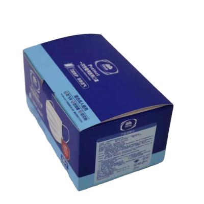 China Biodegradable Surgical Mask Box Storage Product Boxes Siver Foiling Paper Packaging Box For Masks for sale