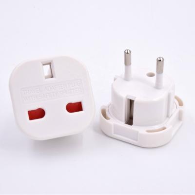 China 100-240V AC Power Commercial EU Plug Travel UK Adapter To EU Adapter 2 Round Pin for sale