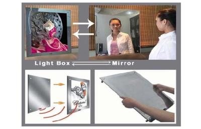 China Stainless Steel Double Sided LED Magic Mirror Light Box AC110V / AC220V for sale