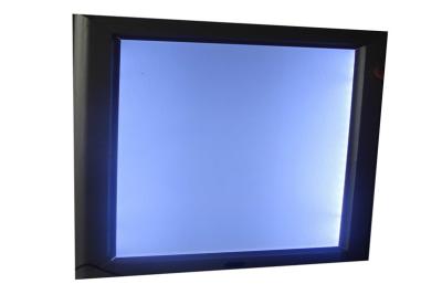 China Caixa leve de anúncio Frameless preta/azul do espelho mágico do diodo emissor de luz com sensor de movimento à venda