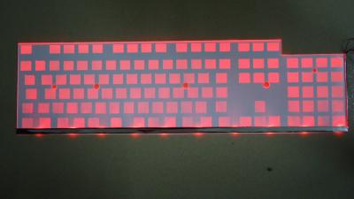 China a Seda-tela 3D acrílica de 10mm conduziu o luminoso vermelho do diodo emissor de luz com borda de lustro, teclado de Bluetooth à venda