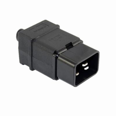 China Rewirable Commercial Rewirable PDU UPS 16A 250VAC IEC320 C20 Plug IEC C20 Connector C20 Male Plug 16A Connector for sale