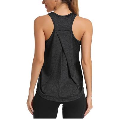 China Breathable High Quality Gym Exercise Tank Top Women Yoga Vest Sporty Sports Shirts for sale