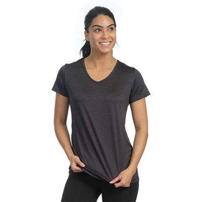 China Breathable Hot Selling Short Sleeve Yoga Clothing Workout Fitness Yoga T-shirt Women for sale