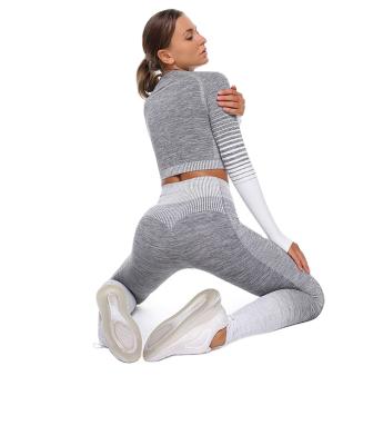 China Breathable High Strength Sportswear Ladies 2 Pieces Set Women Yoga Set Tracksuit for sale