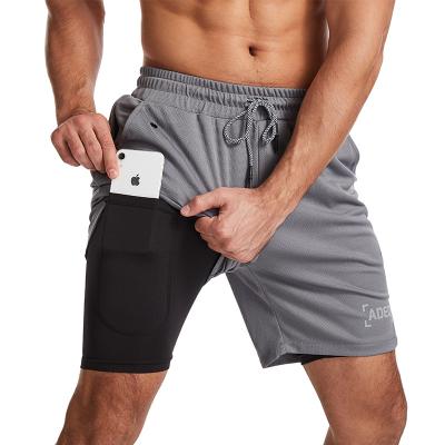 China Multifunctional Two-Layer Breathable Fitness Shorts 2 In 1 Shorts Cycling Gym Basic Shorts for sale