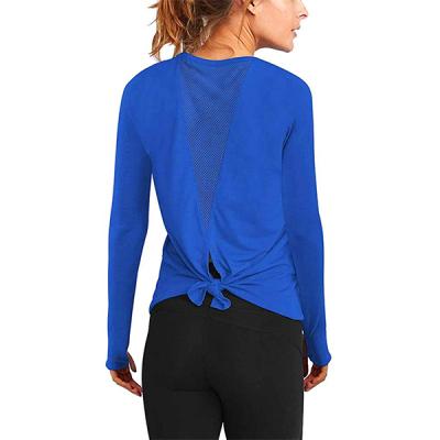 China Wholesale Quality Women Breathable Mesh Long Sleeved Sports Running Yoga Top for sale