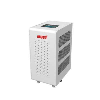 China MUST Off Grid 10000w On Grid Tie Inverter 10kw 12kw Solar Hybrid Battery Energy Storage Inverter MPPT 180A 476*602*325mm for sale