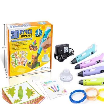 China Hotel Factory Direct Sale Three Generations Of 3D Pen Russian European Standard Set 3d Pen Painting Pen for sale