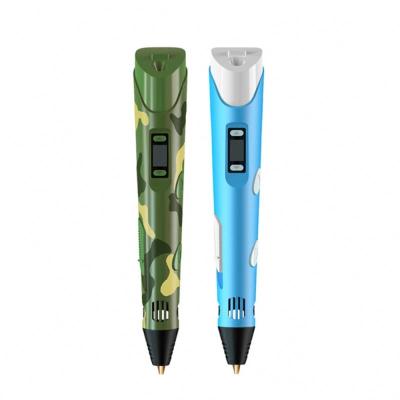 China Newest Hotels Educational Toys LCD Screen PLA Filament 3D Smart Printing Painting Pen for sale