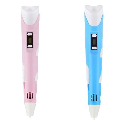 China Low Temperature Hotels 3D Children 3D Painting Graffiti DIY Pen Display Low Temperature 3D Printing LCD Pen for sale