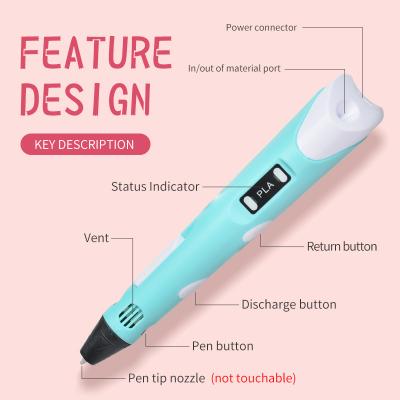 China Hotels Made Of China 3D Stereoscopic Painting Pen Smart PLA Filament Christmas Gift for sale