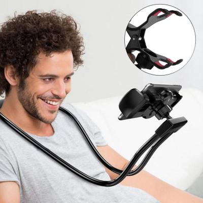 China 360 Degree Hanging Neck Phone Stand Cell Phone Holder Flexible Neck Collar Bracket Lazy Bed Phone Stand Holder For iPhone Xiaomi Huawei for sale