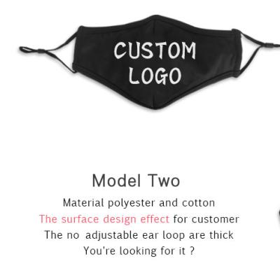 China Cotton Customized Sublimation Pattern Printed Black Dustproof Cotton Maskes Designers Reusable Facemask With Customized Logo for sale