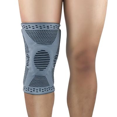 China Comfortable Comfort Anti Slip Knee Compression Support with Silicone Pads and Springs for Running, Weightlifting, Jogging for sale