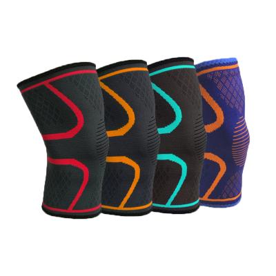 China Sports Knee Sleeve Compression Support Protector Durable Non-slip Elastic Nylon Knitted Knee Brace for sale