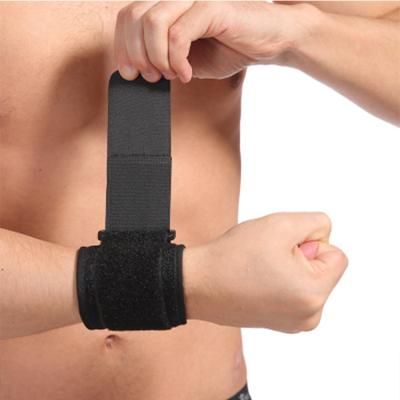 China Breathable Custom Adjustable Elasticity Neoprene Compression Strap Support Tennis Wrist Brace Belt For Fitness for sale