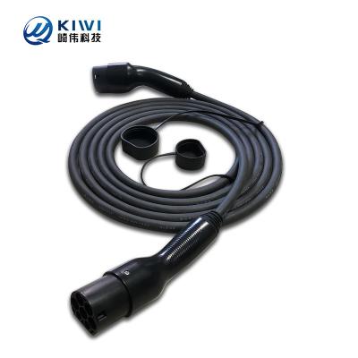 China KIWI Portable Electric Vehicle Charger Cable Type 1 to Type 2 Flame Class UL94-V0 for sale