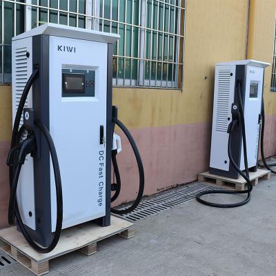 China 60KW 120KW DC Fast EV Charging Station With Plug Charge Floor Standing for sale