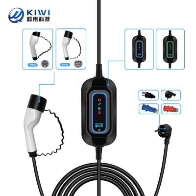 China Cargador de automóviles eléctricos para el hogar portátil Tipo 2 Estación de carga de vehículos eléctricos de 3.5kw AC Cargador de vehículos eléctricos portátil en venta